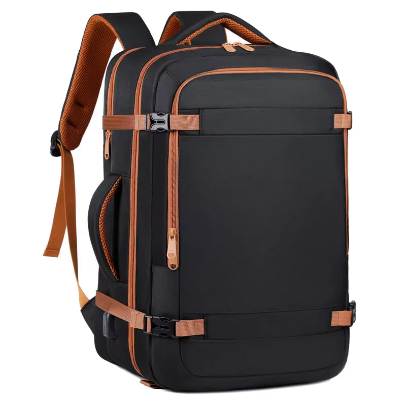 Smart Travel Backpack Unisex - USB Port & Multi-Compartment,Lightweight Oxford with Luggage Strap for Daily Use and Shopping