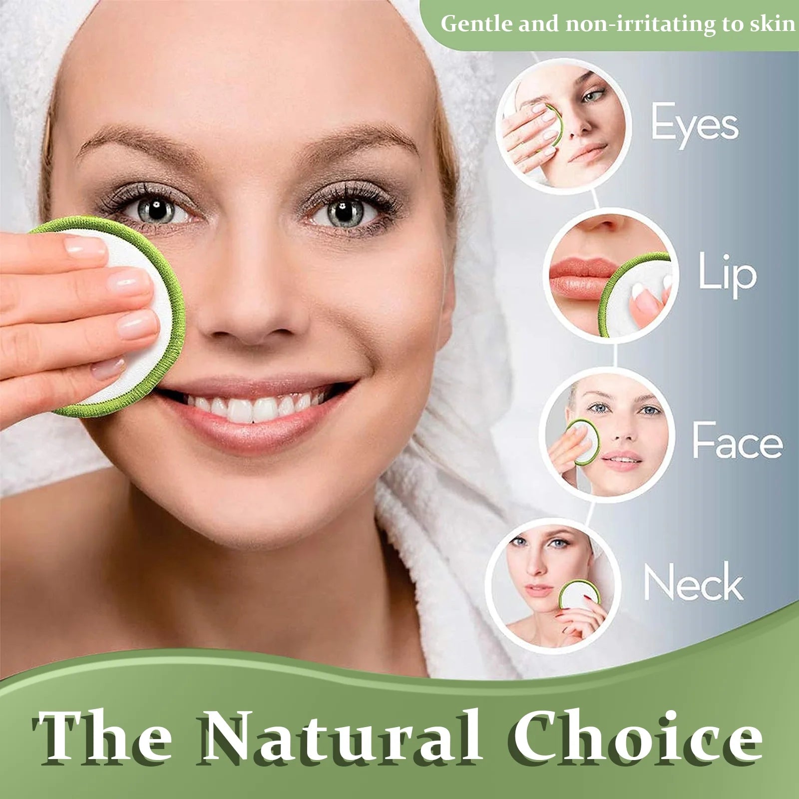 30Pcs Reusable Makeup Remover Pads Reusable Cotton Rounds with Washable Laundry Bag