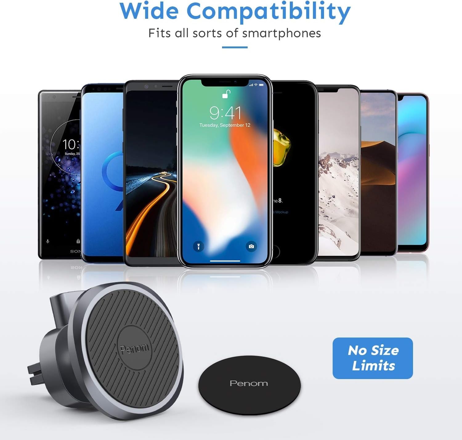 Magnetic Car Phone Mount, Cell Phone Holder for Car, Universal Magnetic Phone Car Mount for Most Smart Phone