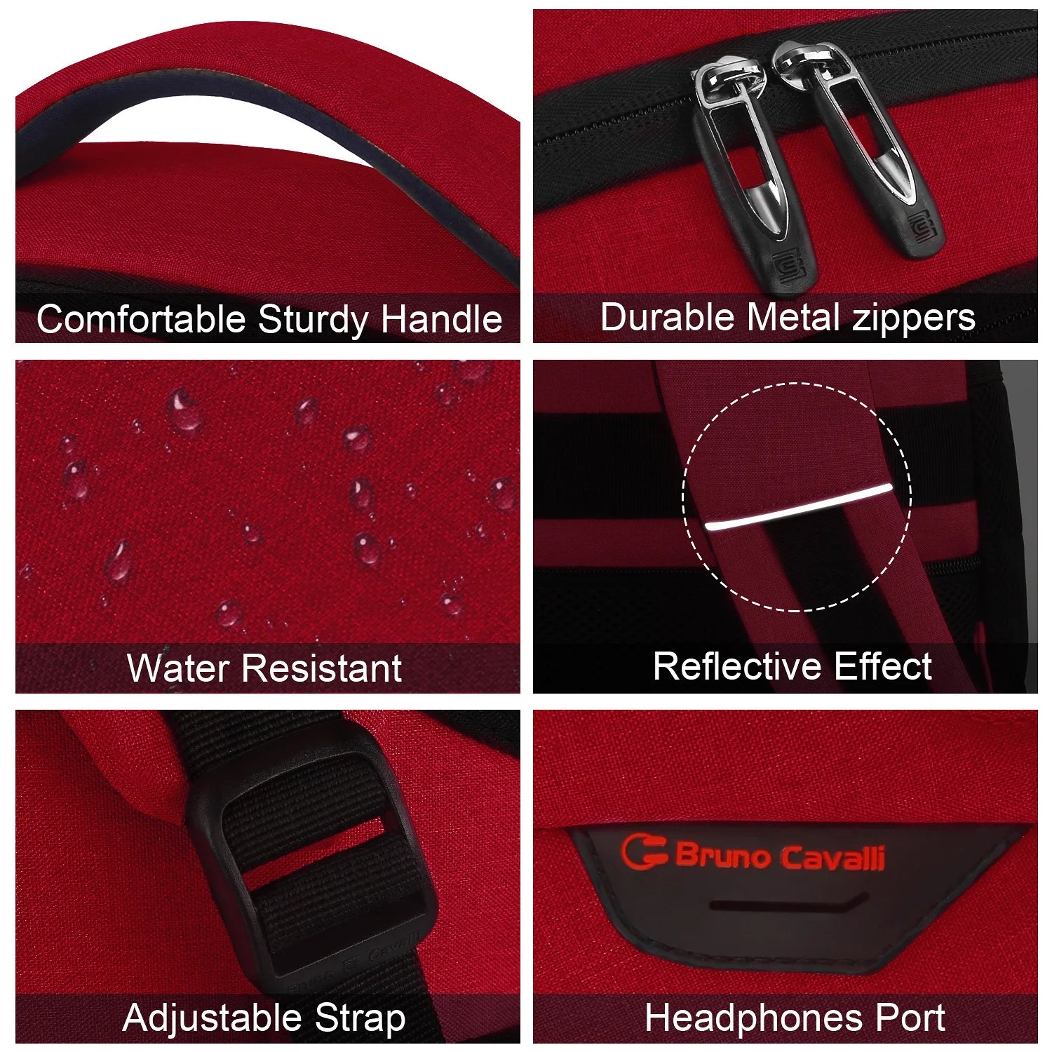 Red Laptop Backpack Computer Business Backpack for Adult Water Resistant Anti-Theft Laptop Backpack for Men