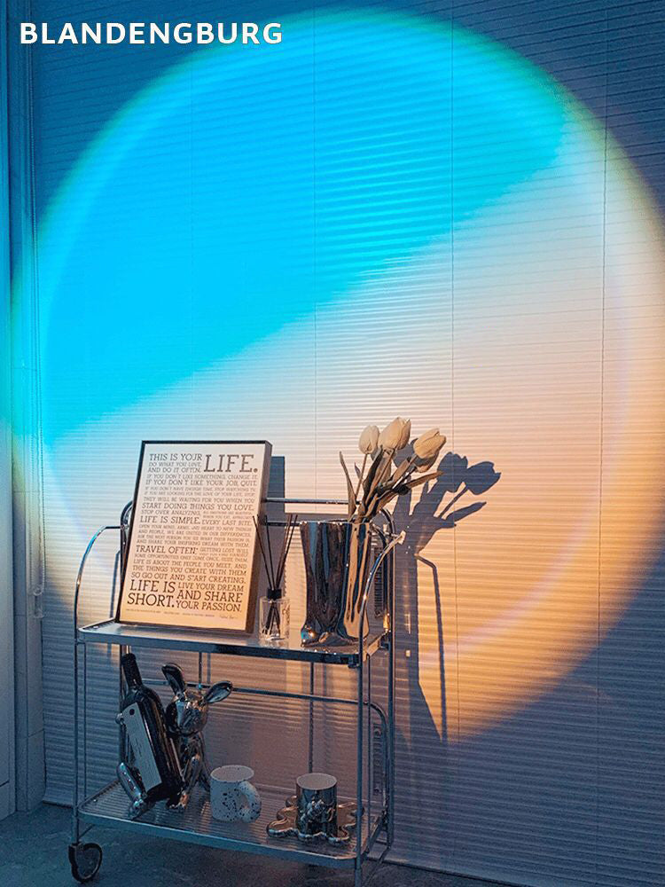 APP Sunset Light Sunset Light Net Red Projection Fill Light Remote Control RGB Sunset Light Live Floor Lamp Dawn Atmosphere