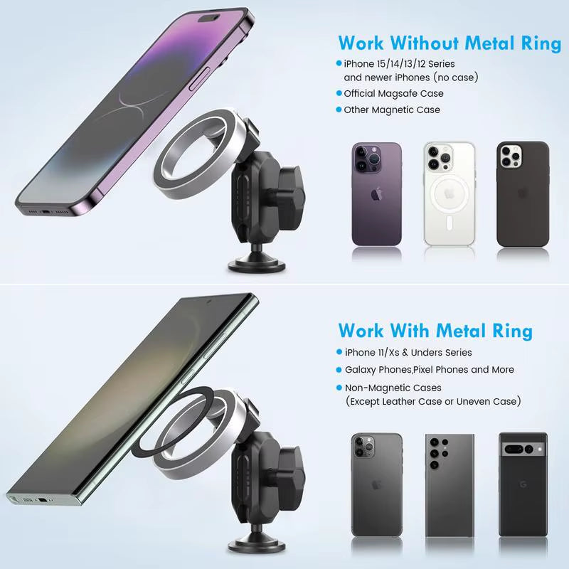 Magnetic Phone Car Mount Dashboard Windshield Car Phone Mount Magnetic Car Phone Holder Mount Stable Cell Phone Holders for Safe