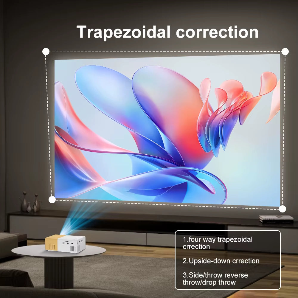 Portable Mini Projector 600 Lumens LCD Hdmi-Compatible Built-In Speakers Small for Home Outdoor Display Kids Gift 320P