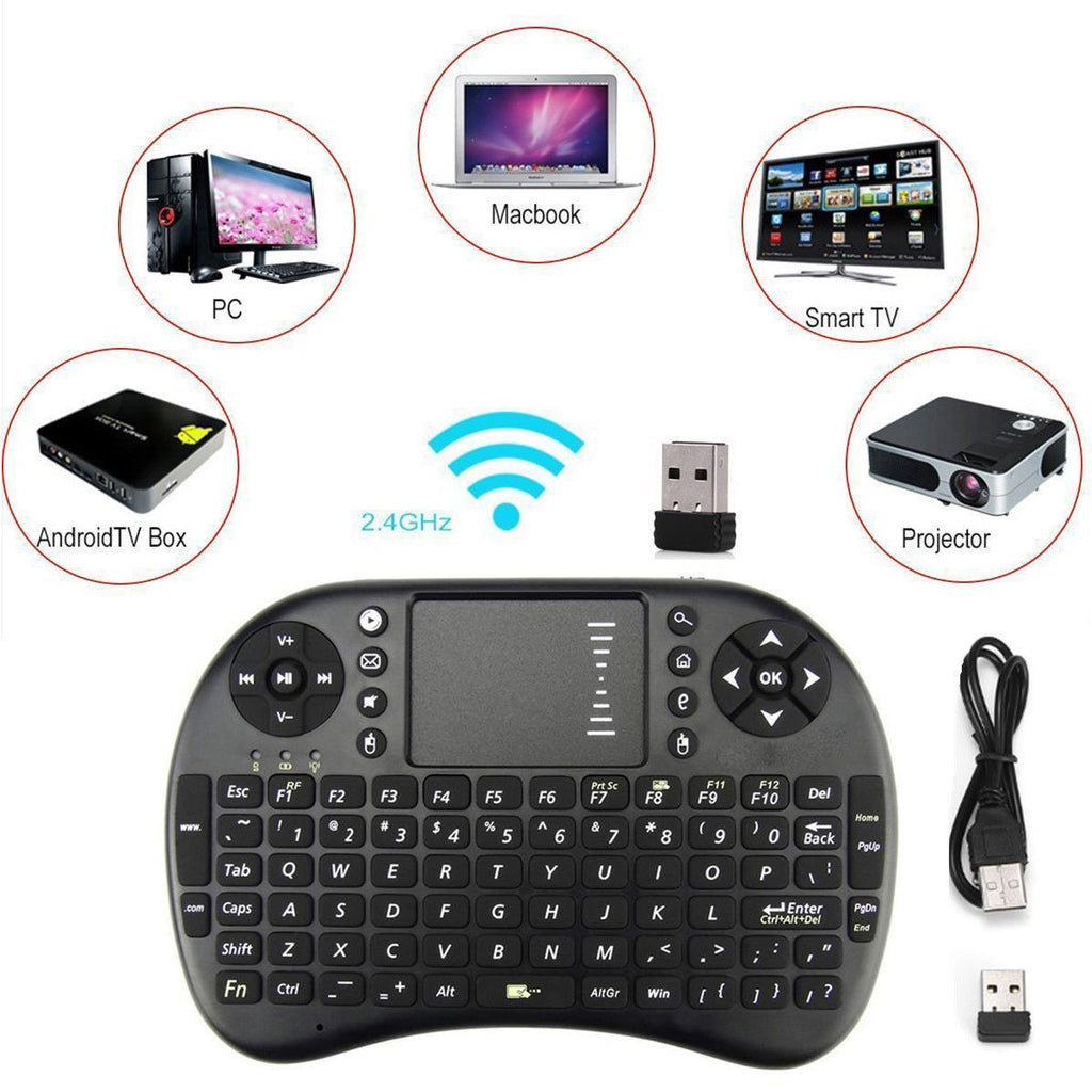50 Mini I8 Wireless Keyboard 2.4G with Touchpad for PC Android Desktop PC TV Box