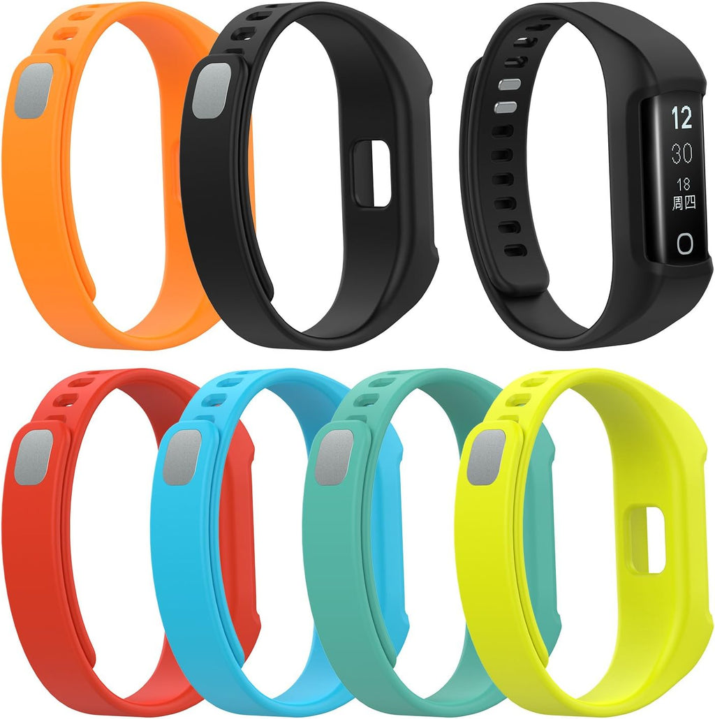 Band Compatible with Ticband Band Ticwatch Ticband Sport Wristbands Replacement One-Piece Soft Silicone Breathable Adjustable Watch Band Strap Bracelet for Ticwatch Ticband Fitness Tracker