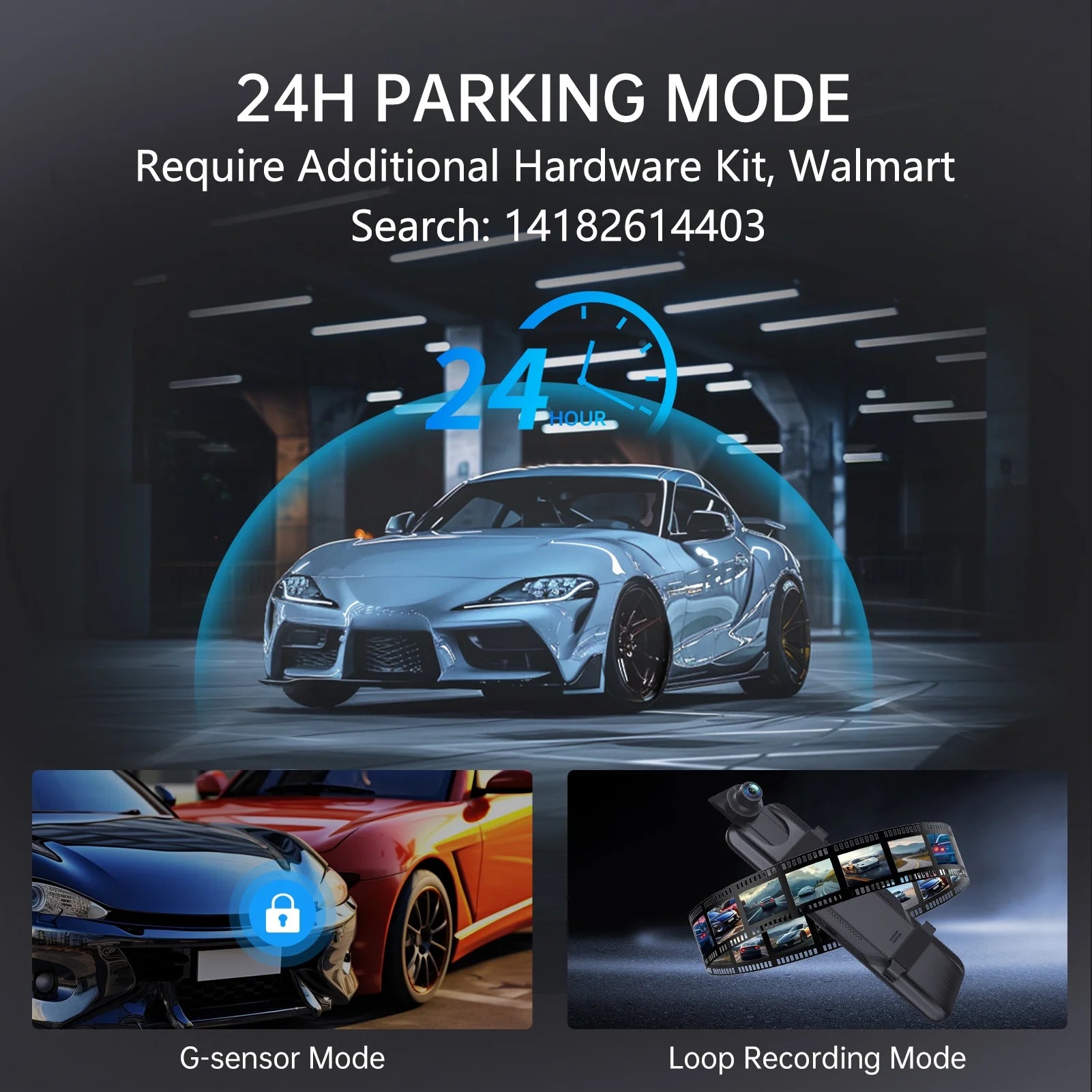 4K UHD Dual Dash Cam Front and Rear, 10"Touch Screen Mirror Camera, Night Vision, Voice Control, G-Sensor, 32GB SD"