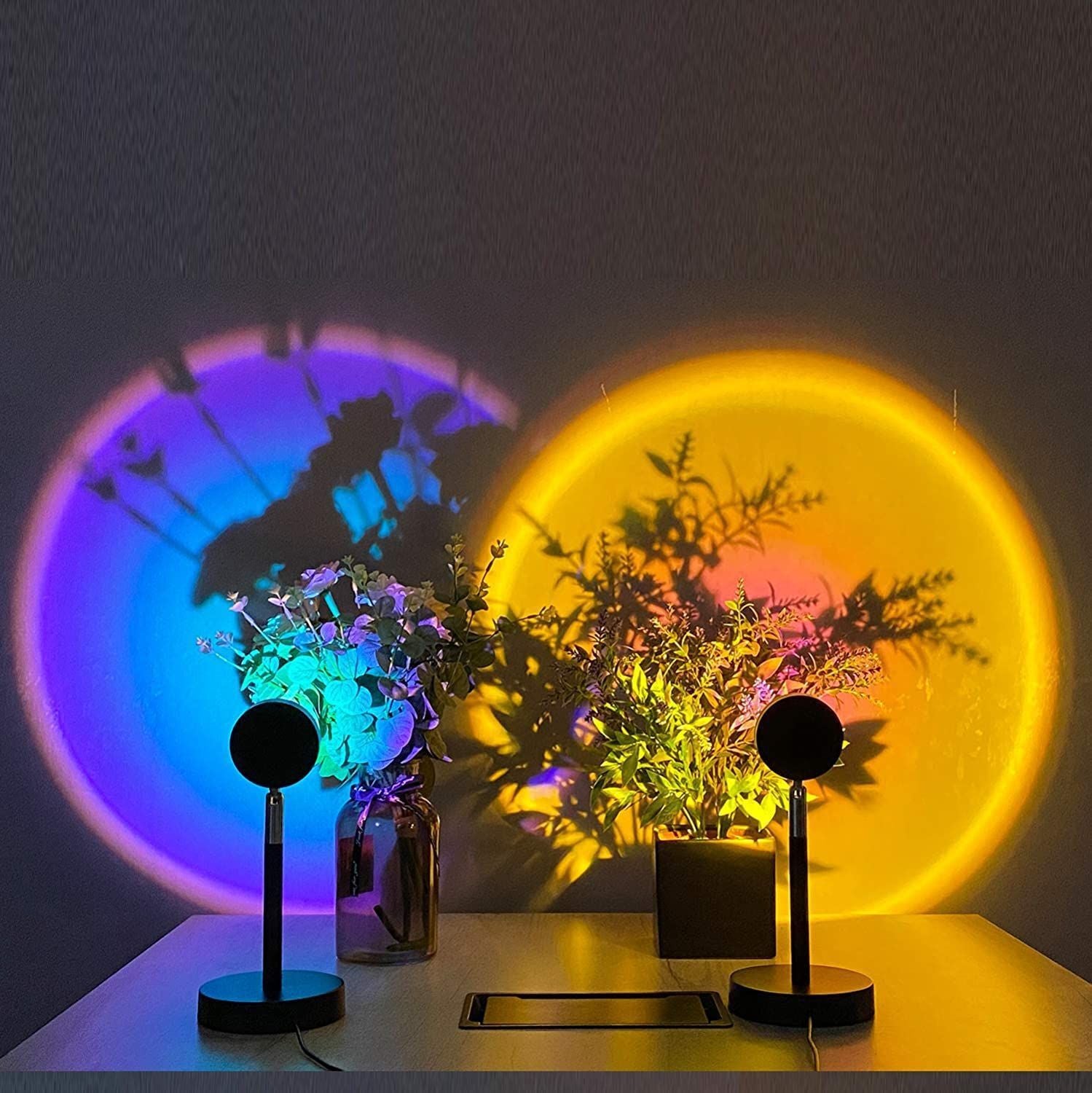 APP Sunset Light Sunset Light Net Red Projection Fill Light Remote Control RGB Sunset Light Live Floor Lamp Dawn Atmosphere