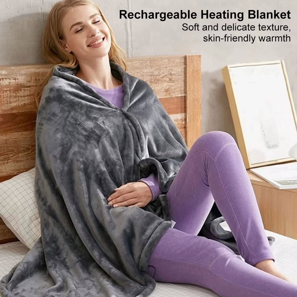 USB Heated Blanket Heated Blanket Shawl 3 Heating Level Heated Shawl Throw Blanket Fast Heating 9 Heated Areas for Autumn Winter