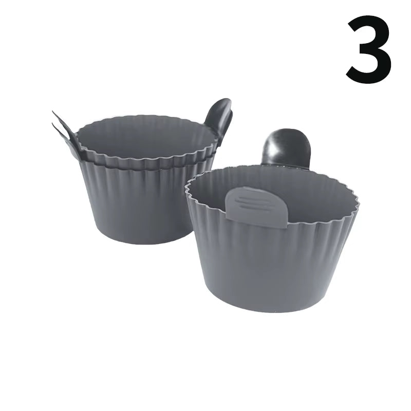 Silicone Air Fryer Egg Poacher Silicone Cupcake Baking Cups Ramekins for Air Fryer Ovens Air Fryer Silicone Basket