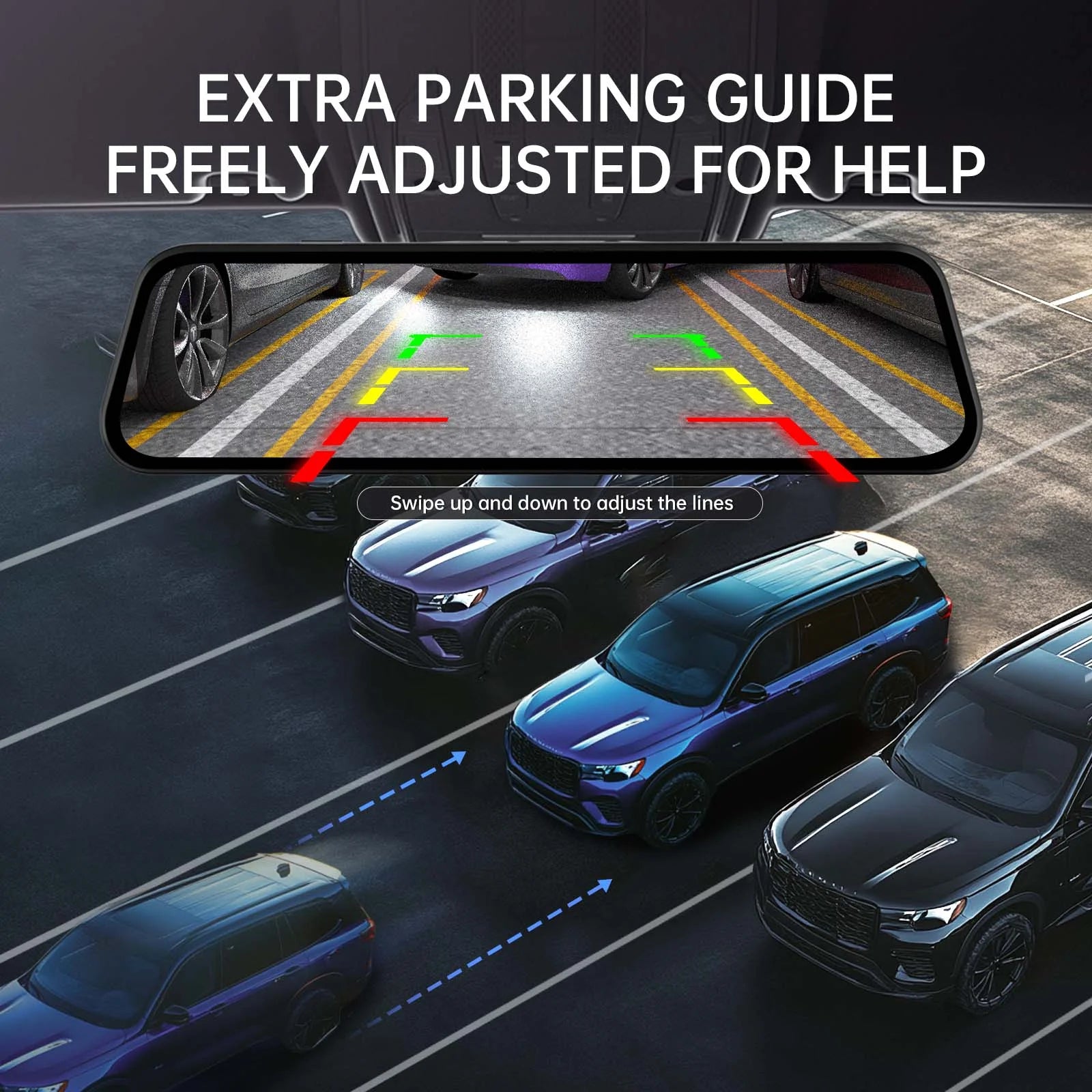 4K UHD Dual Dash Cam Front and Rear, 10"Touch Screen Mirror Camera, Night Vision, Voice Control, G-Sensor, 32GB SD"