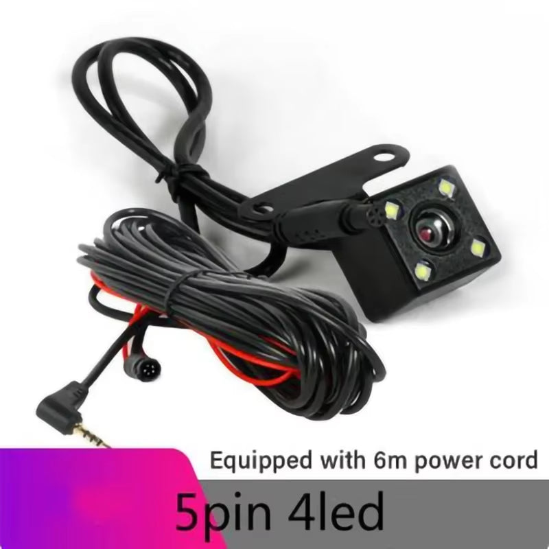 5Pin Car Mounted Car DVR 4LED Rear View Camera 170° Motor Vehicle Mirror Dash Cam DVR Rear View Camera 2.5Mm Waterproof