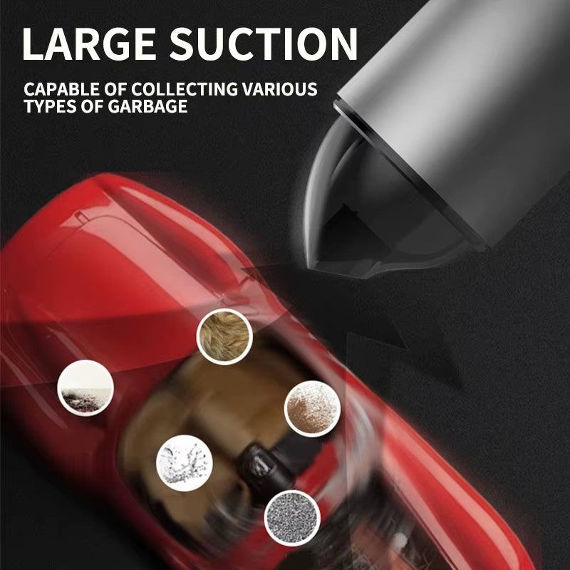 Portable Car Vacuum Cleaner New Mini Car Wireless Vacuum Cleaner Handheld Rechargeable Car Vacuum Cleaner