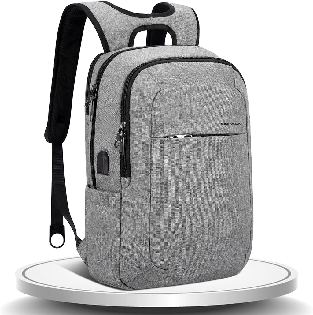 Anti-Theft 15.6 Inch Laptop Backpack, Gray, Unisex