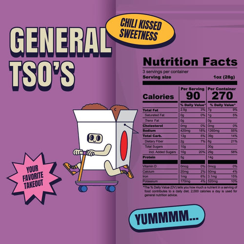 Louisville Vegan Jerky General Tso'S Gluten Free Vegan Plant Based Snack 1 Pack