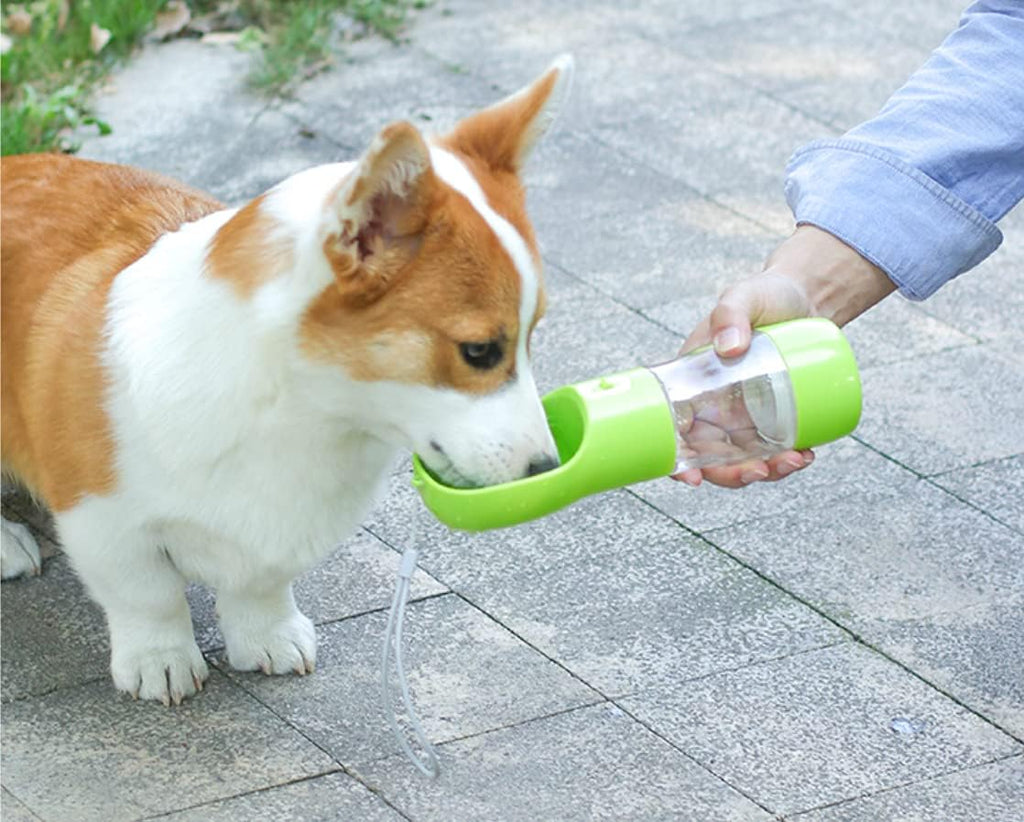 Dog Water Bottle & Food Dispenser, Portable, Leak-Proof, Lightweight, Easy to Clean, Perfect for Walking & Traveling