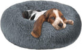 Cuddler Dog Bed | Soft Faux Fur Surface Material | Donut Pillow Bed, Machine Washable | Non-Slip Bottom | Delicate Edge