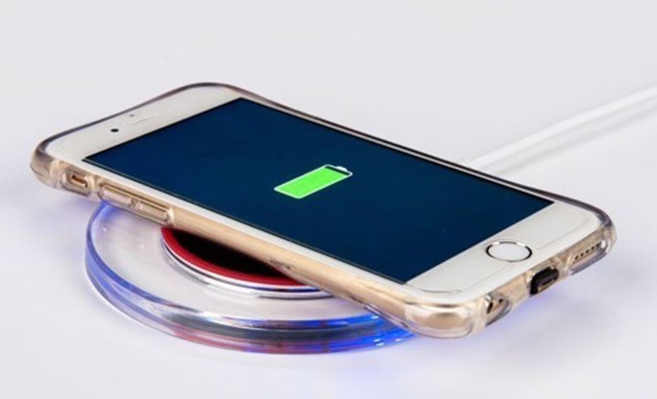 LED Wireless Charging Pad for Iphone and Android- Black