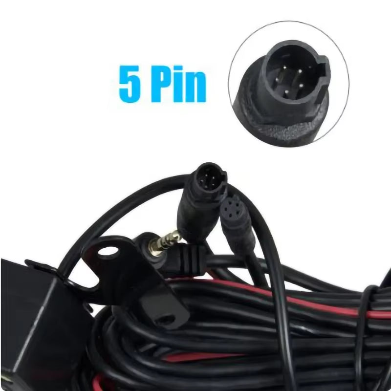 5Pin Car Mounted Car DVR 4LED Rear View Camera 170° Motor Vehicle Mirror Dash Cam DVR Rear View Camera 2.5Mm Waterproof