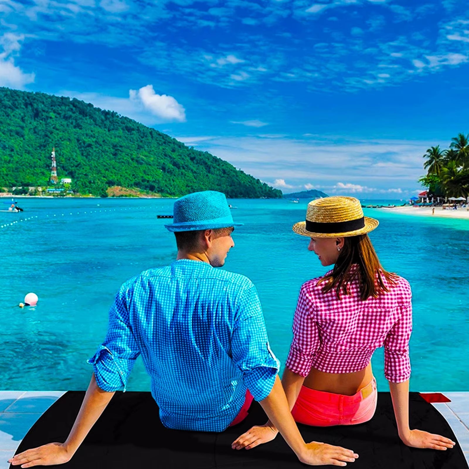 Outdoor Pocket Blanket - Sand Proof & Waterproof Picnic Blanket, Foldable & Compact Mat, Portable Lightweight Picnic Blanket