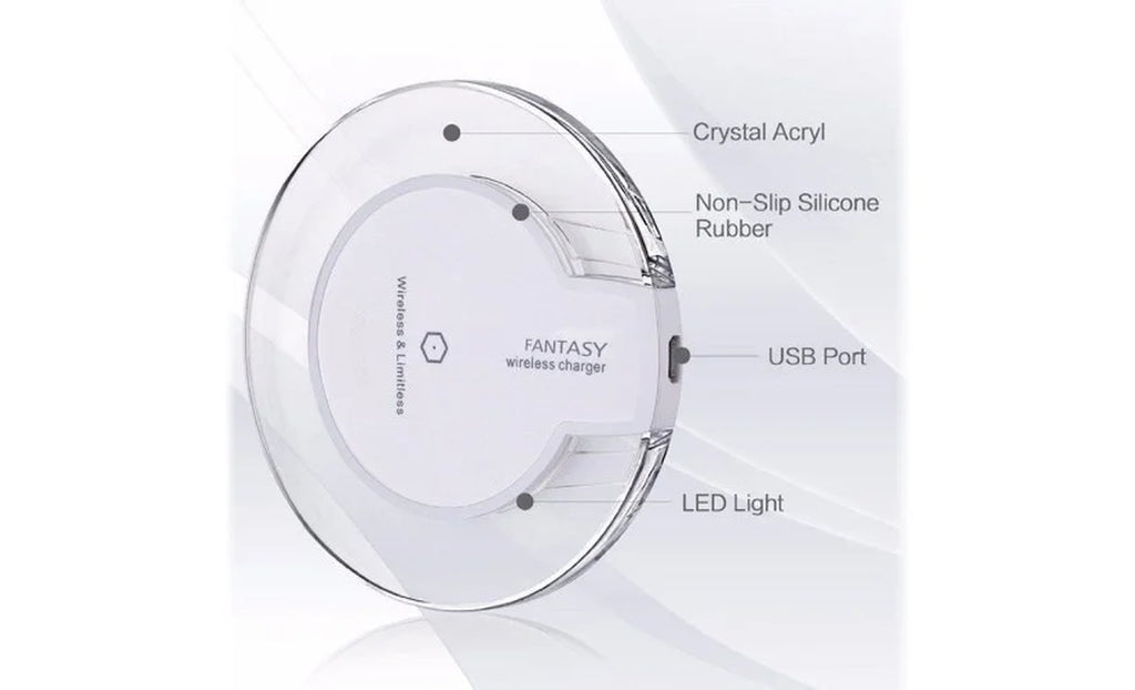 LED Wireless Charging Pad for Iphone and Android- Black