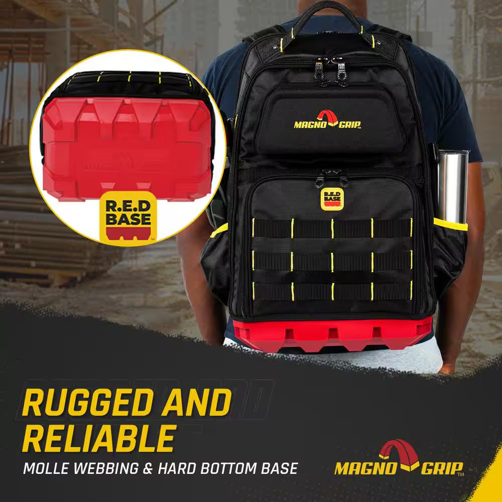 RED Base Series 13.5 In. 41-Pocket Contractor'S Backpack, 7 Loops, Hardshell-Pocket and Adjustable Shoulder Straps