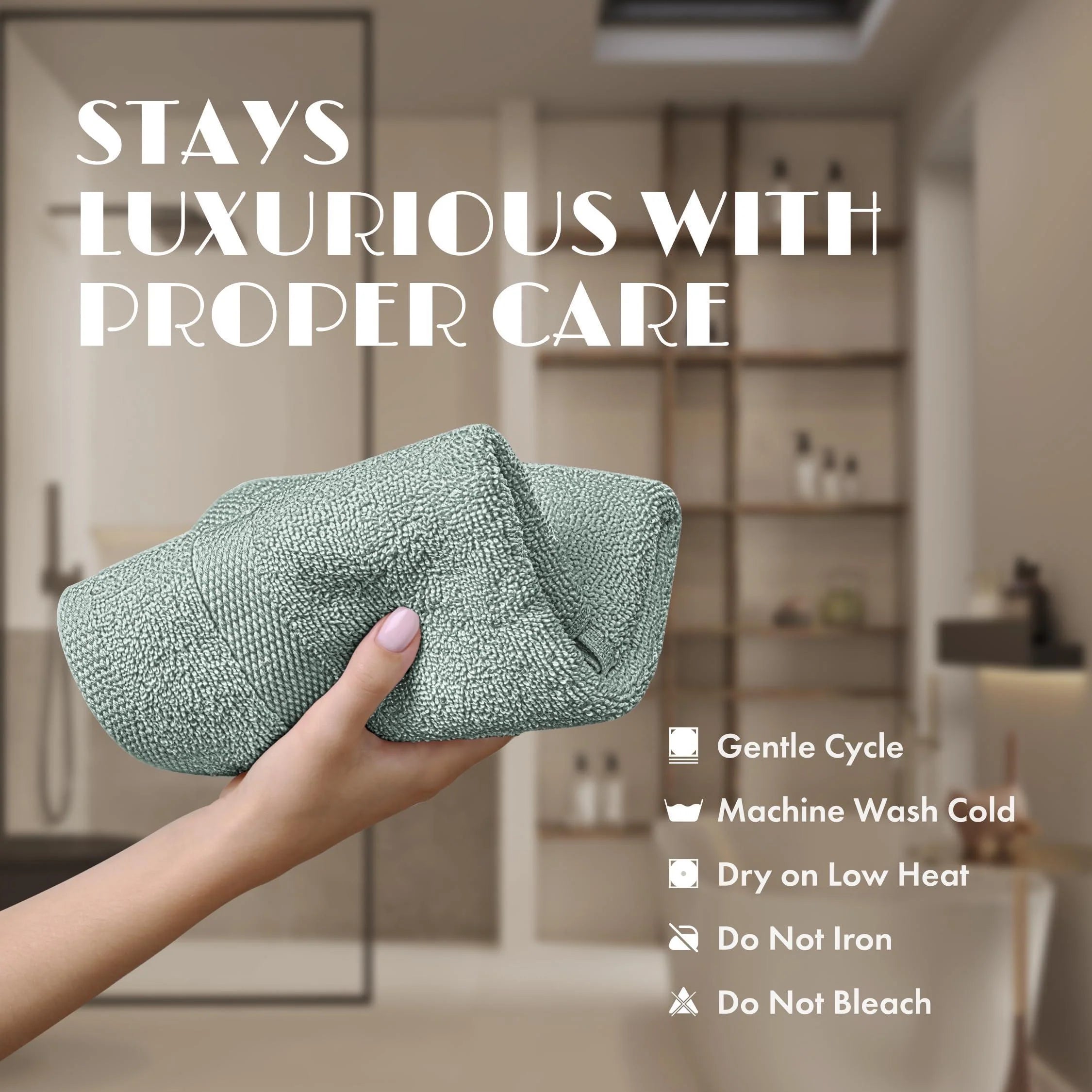 Green Washcloths Set for Body Face 12 Pack 12X12 Inch Towel Cotton Wash Cloths Bulk Spa Fingertip Wash Clothes Soft Absorbent Gym Towels