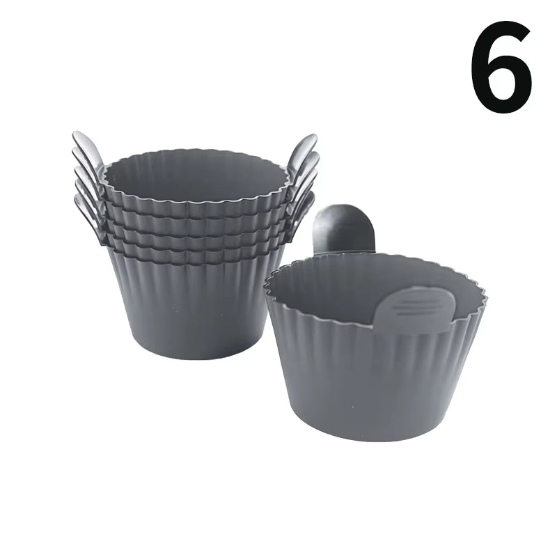 Silicone Air Fryer Egg Poacher Silicone Cupcake Baking Cups Ramekins for Air Fryer Ovens Air Fryer Silicone Basket