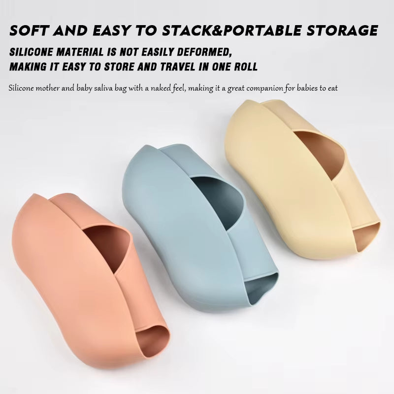 Baby Silicone Tray Bib Waterproof Soft 4-Speed Adjustable Bibs Newborn Eating Food Isolate Dirt Feeding Saliva Pocke Kids Stuff
