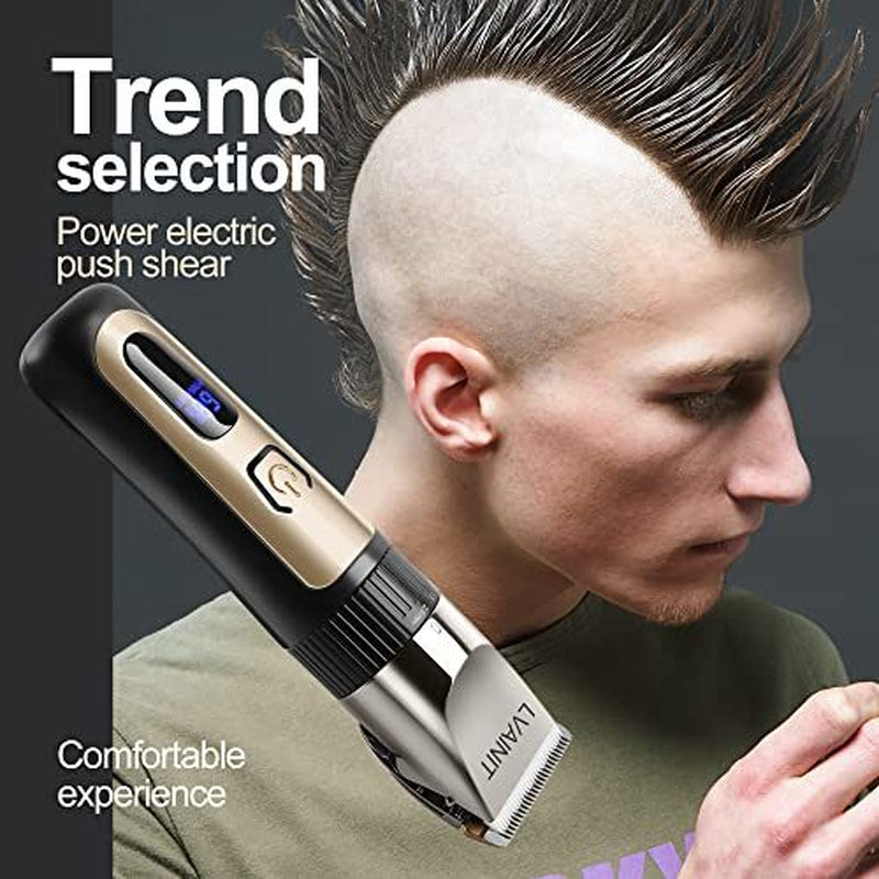 Hair Clippers for Men, Cordless LCD Rechargeable Hair Trimmer Beard Trimmer