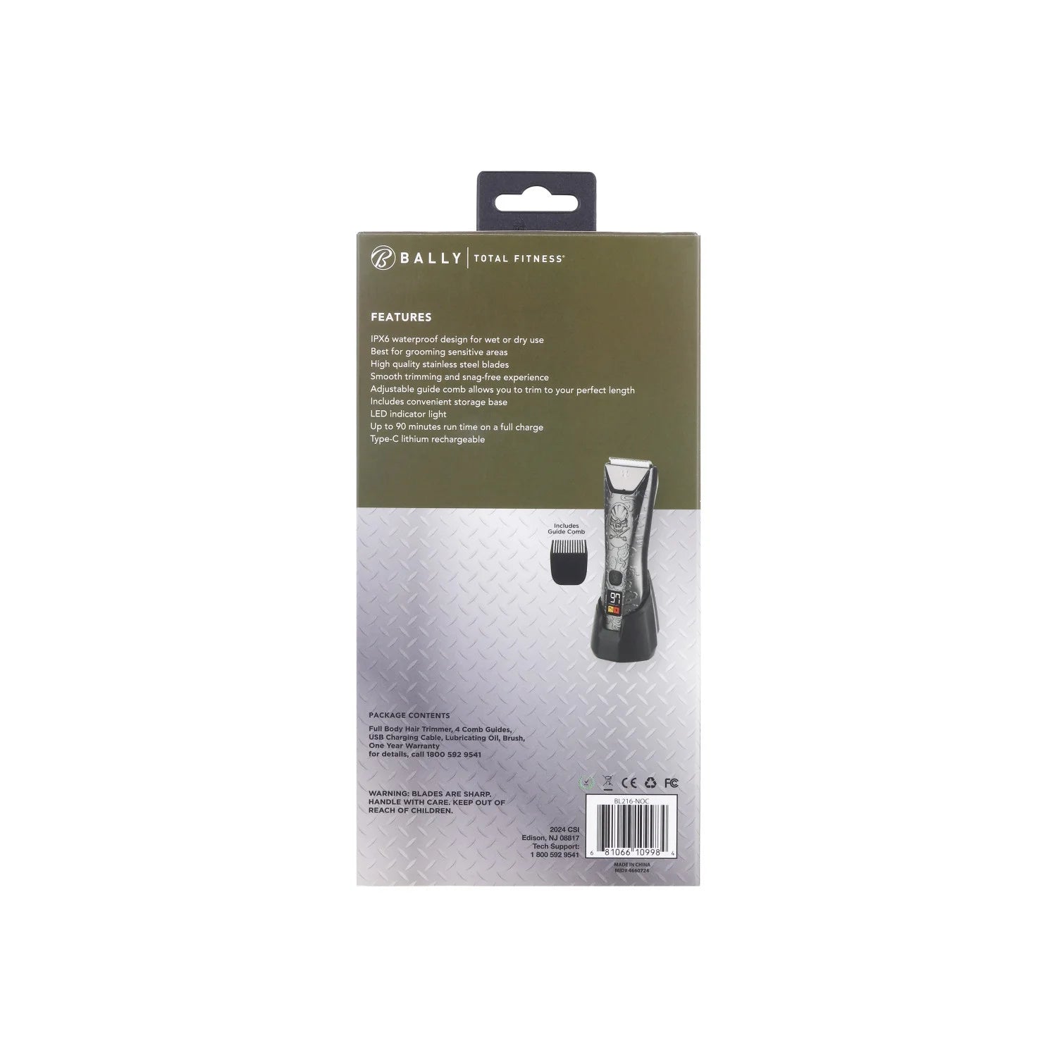 Full Body Cordless Rechargeable Men'S Electric Trimmer,