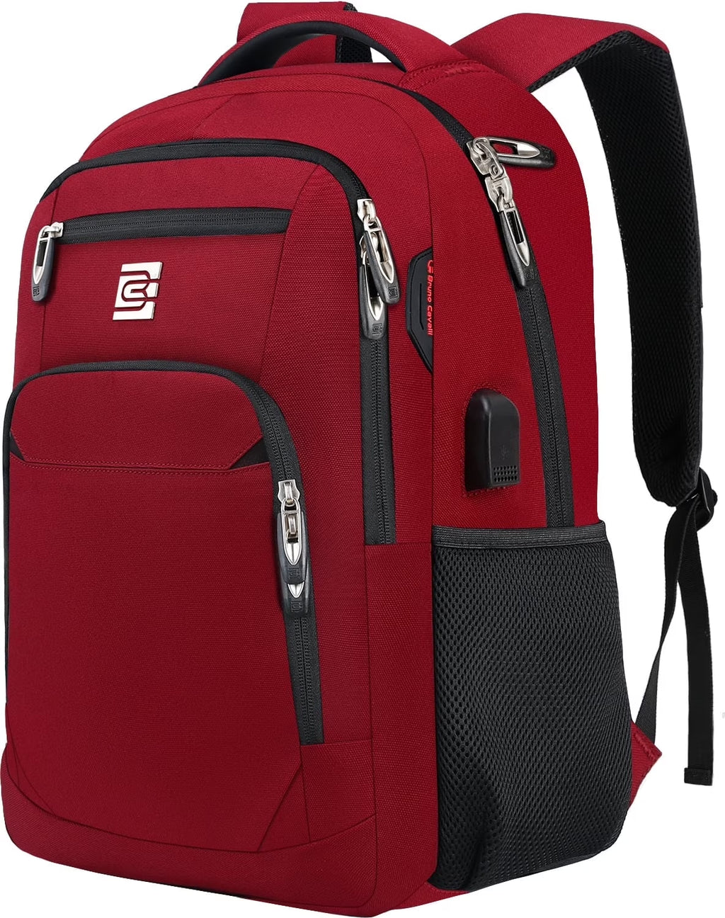 Red Laptop Backpack Computer Business Backpack for Adult Water Resistant Anti-Theft Laptop Backpack for Men