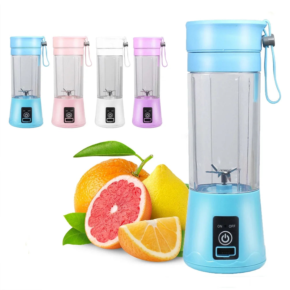 380Ml Electric Juicer Bottle, Fruit Vegetable Blender, Portable Smoothie Maker Mixer Bottle, Rechargeable Blender Bottle, Purple
