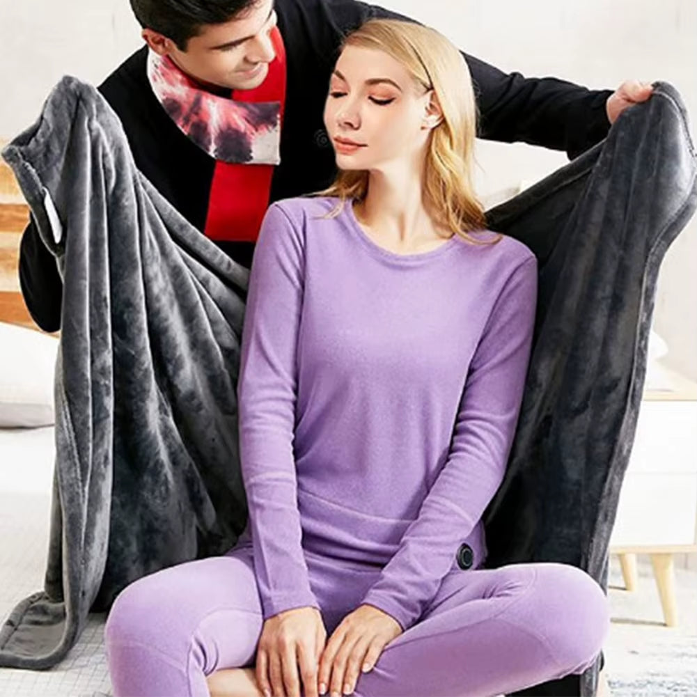 USB Heated Blanket Heated Blanket Shawl 3 Heating Level Heated Shawl Throw Blanket Fast Heating 9 Heated Areas for Autumn Winter