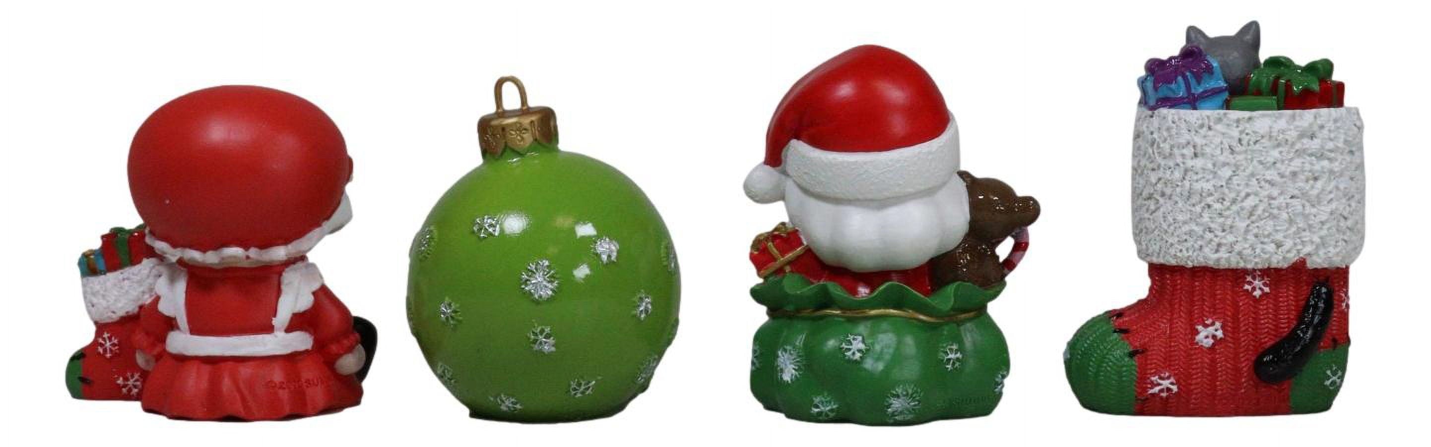 Christmas Furry Bones Mr. and Mrs. Santa Claus Tree Ornament and Stocking Figurines