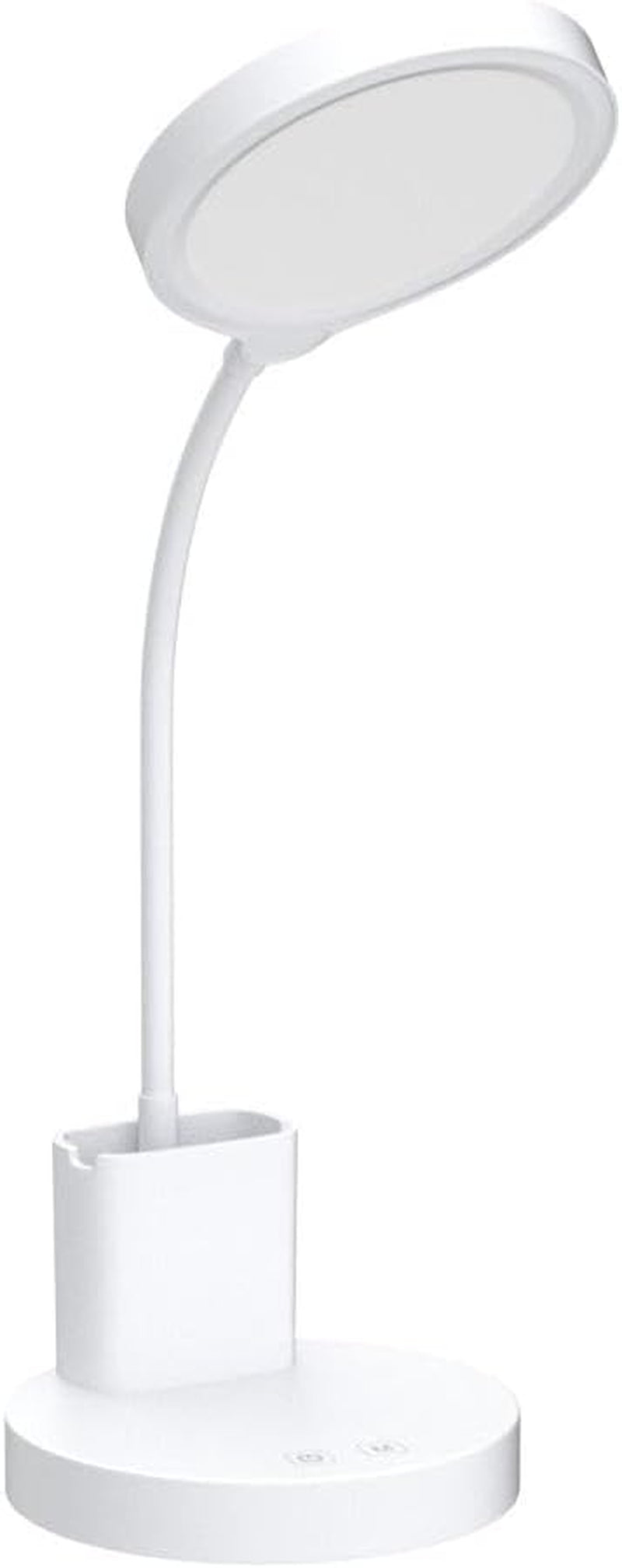 LED Desk Lamp, Touch Control Desk Lamp Rechargeable 3 Color Modes with Stepless Dimmable, 360°Flexible Desk Lamp with Pen Holder, Battery Operated White Desk Lamp for Students, Dorm Reading
