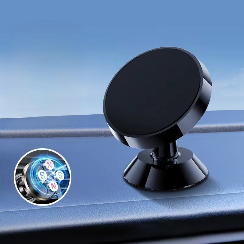 Magnetic Phone Holder for Car, Magnetic Car Mount for Cell Phone, 360° Rotation Universal Car Holder Fits All Smartphones