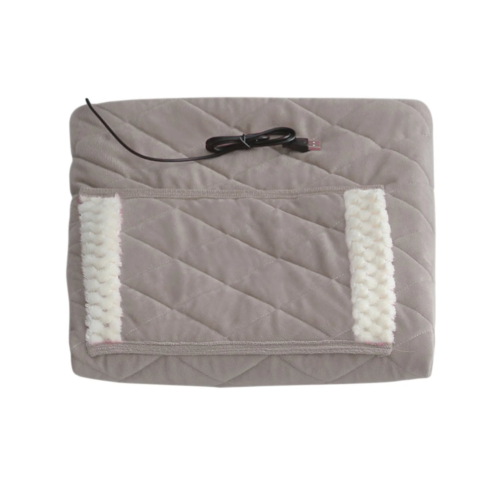 Heated Blanket with Pocket, Soft Warm USB Heated Lap Blanket for Office, Fast-Heating Washable Car Heated Blanket, Portable Heated Blanket for Travel (B)