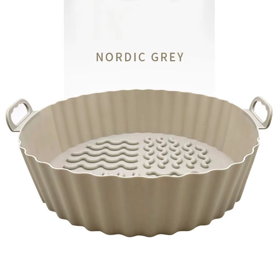 Air Fryer Silicone Liners Air Fryer Silicone Pot Reusable Silicone Air Fryer Liners Food Safe Non Stick Air Fryer Basket Accesso