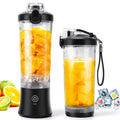 Portable Blender for Smoothies, 20Oz Small Personal Blender with Travel Lid, USB Rechargeable, Single Serve Fruit Mixer for Kitchen, Black
