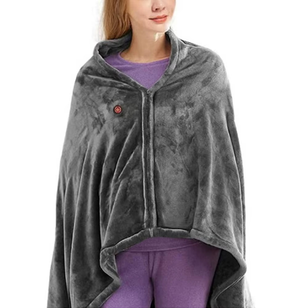 USB Heated Blanket Heated Blanket Shawl 3 Heating Level Heated Shawl Throw Blanket Fast Heating 9 Heated Areas for Autumn Winter