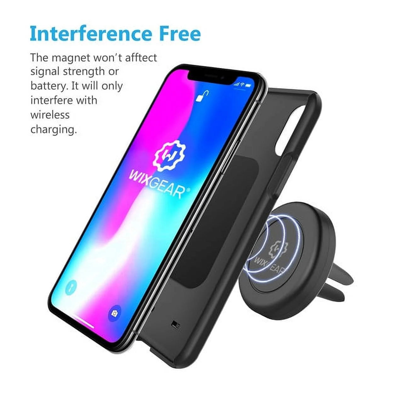 Universal Air Vent Magnetic Car Mount Holder, for Cell Phones and Mini Tablets with Fast Swift-Snap Technology, Magnetic Cell Phone Mount