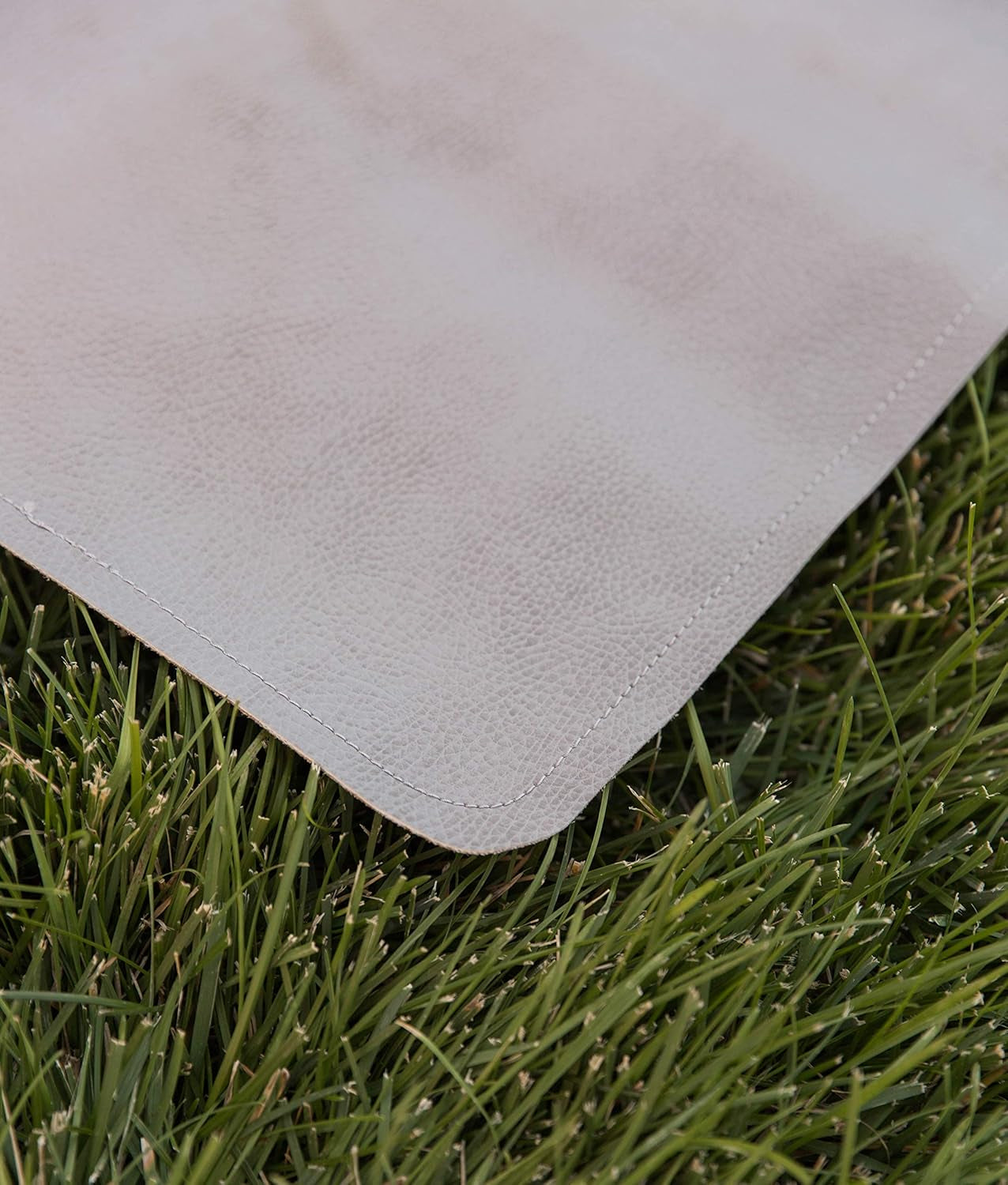 Leather Multipurpose Mat - Kids Luxurious Picnic Mat - Waterproof and Sand Proof Beach Blanket - Indoor and Outdoor Play Mats - High Chair Mat - Includes Carrying Strap for Easy Travel… (Gray)