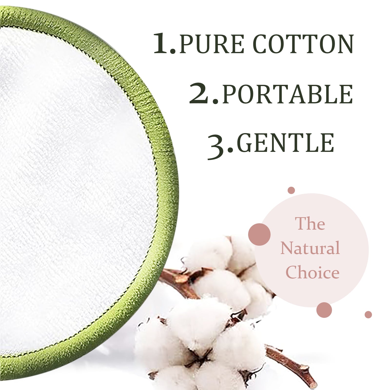 30Pcs Reusable Makeup Remover Pads Reusable Cotton Rounds with Washable Laundry Bag