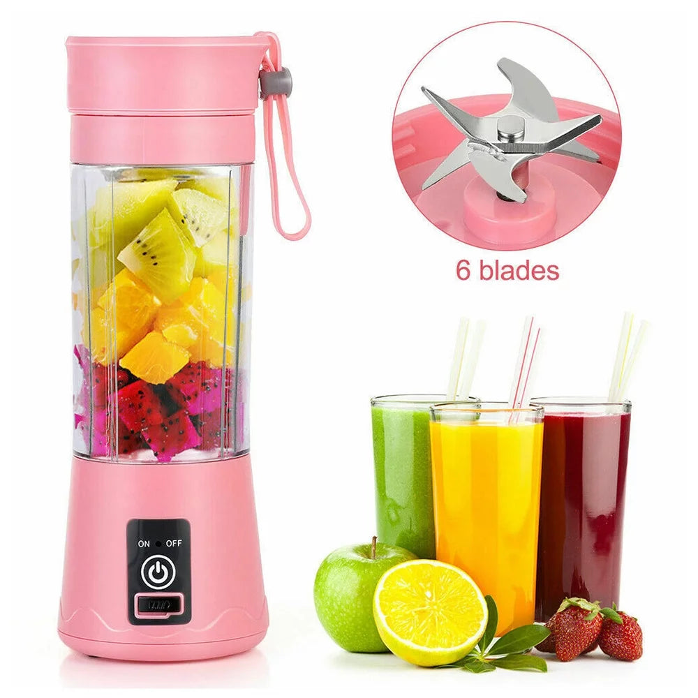380Ml Electric Juicer Bottle, Fruit Vegetable Blender, Portable Smoothie Maker Mixer Bottle, Rechargeable Blender Bottle, Purple