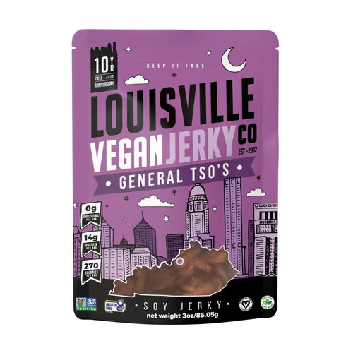 Louisville Vegan Jerky General Tso'S Gluten Free Vegan Plant Based Snack 1 Pack