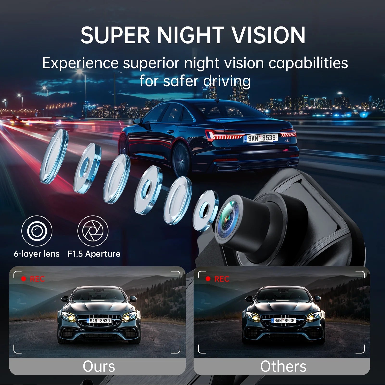 4K UHD Dual Dash Cam Front and Rear, 10"Touch Screen Mirror Camera, Night Vision, Voice Control, G-Sensor, 32GB SD"